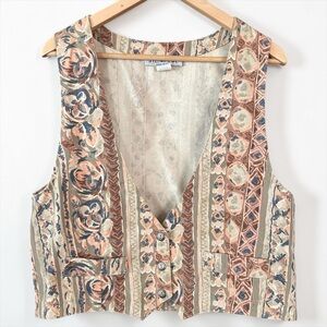 Vintage Boho Button-Up Vest